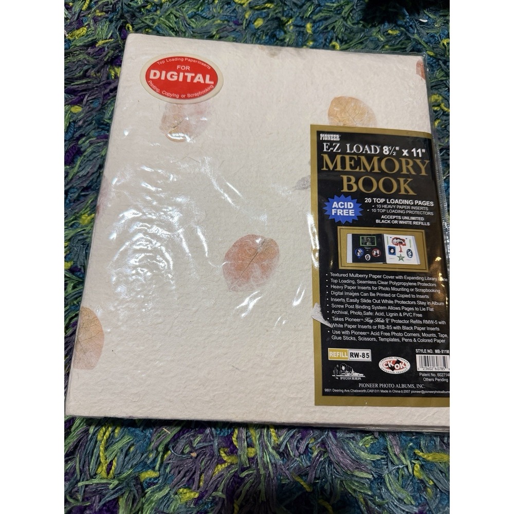 PIONEER EZ LOAD Top Load 8-1/2x11 Photo Memory Book Scrapbook NEW Textured Cover